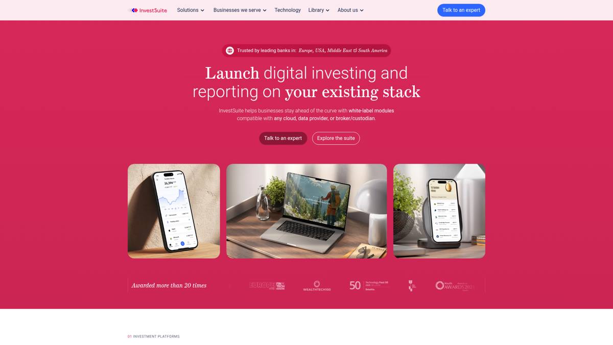 Screenshot van InvestSuite
