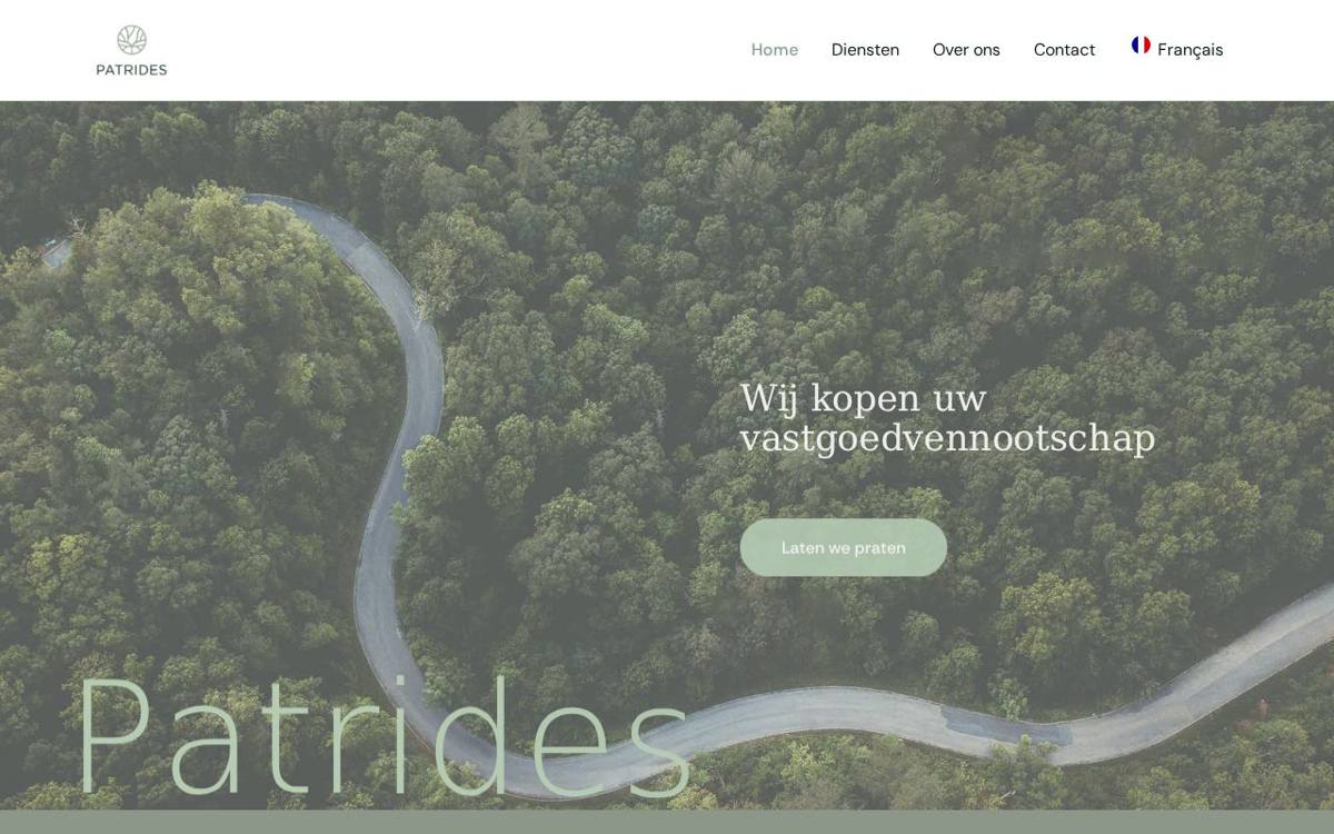 Screenshot van Patrides.be