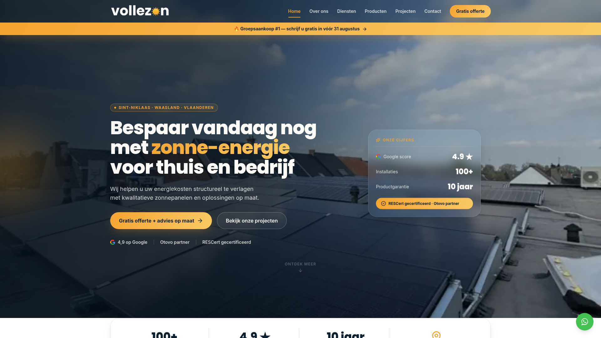Screenshot van Vollezon.be